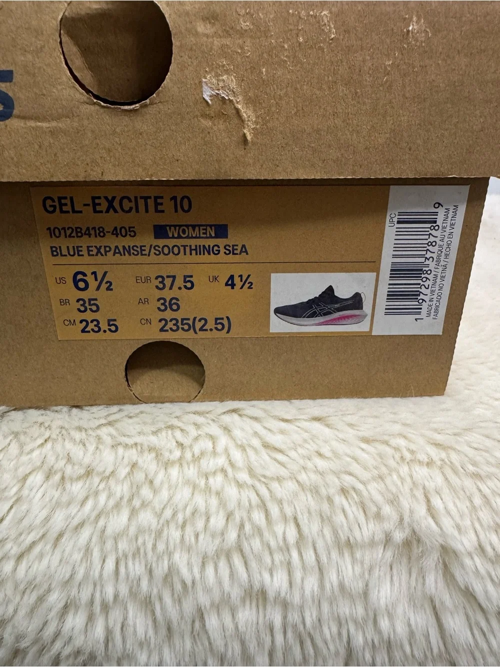 ASICS GEL-Excite 10 1012B418-405 Blue Expanse Low Top Lace Up Women